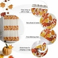 thumbnail image 5 of Shower Curtain 72"W x 96"L Thanksgiving Autumn Leaves Linen Texture Fabric Shower Curtains Set with Hooks Water Repellent Bathroom Curtains Machine Washable Bathroom Accessories, 5 of 6