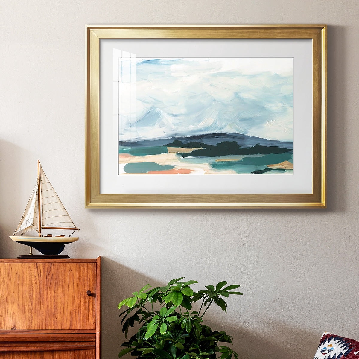 Pastel Vista I Premium Framed Print - Ready to Hang