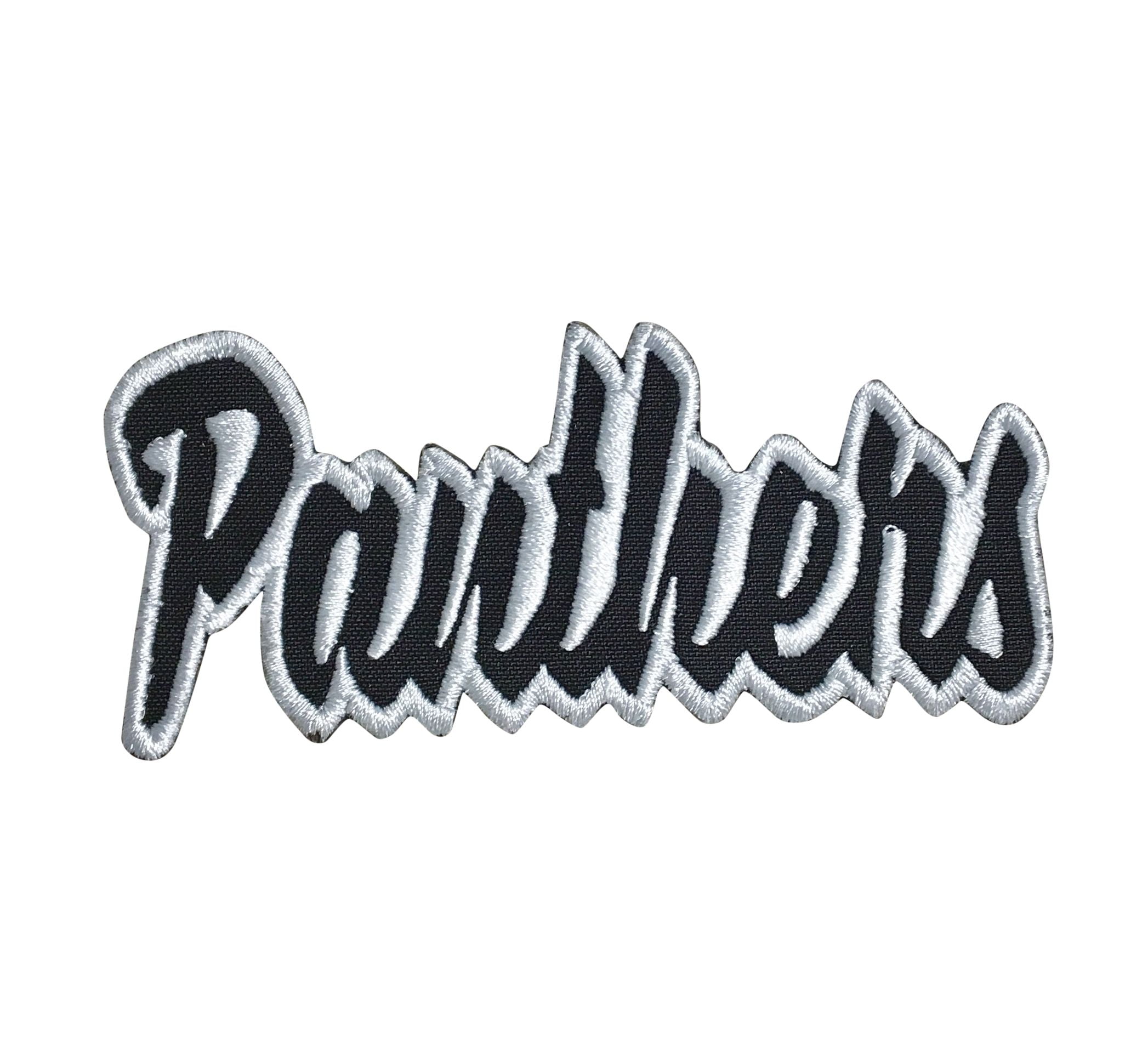 Panthers Black/Gray Team Mascot Words/Names Iron on Applique