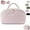 Pink, variant on Travel Makeup Bag for Woman, 2026 New Wide Open 180° Lay-Flat Design Water-Resistant Triple-Proof Cosmetic Case, Large Capacity Organizer Pouch for Toiletries & Brushes