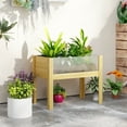 thumbnail image 2 of Outsunny Wooden Planter Box Outdoor Raised Planter, 29.5" x 18.1" x 23.8", 2 of 9