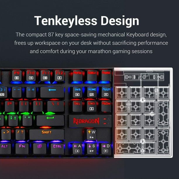 K552 Mechanical Gaming Keyboard RGB L D Rainbow Backlit Wired