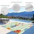 thumbnail image 3 of Spring Easter Outdoor Rug for Patio/Deck/Porch, Non-Slip Large Area Rug 6 x 9 Ft, Green Plaid Bunny Colorful Eggs Floral Indoor Outdoor Rugs Washable Area Rugs, Reversible Camping Rug Carpet Runner, 3 of 8