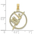 thumbnail image 4 of 14k Yellow Gold Dancer in Circle Frame Charm - 20mm, 4 of 6
