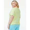 thumbnail image 5 of Joyspun Women's V-Neck Sleep T-Shirt, Sizes S to 3X, 5 of 5