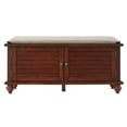 thumbnail image 7 of Weston Home Georgia Storage Bench, Espresso and Beige, 7 of 7