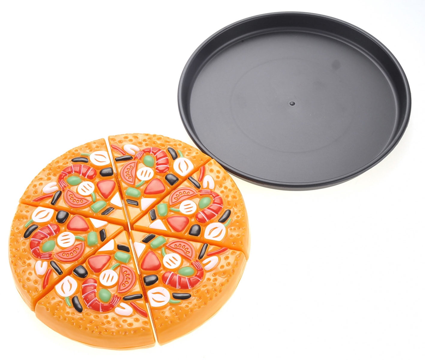 PlayWorld Kitchen Connection Play Food Pizza Playset With Watermelon, Ice Cream And Utensils