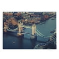 thumbnail image 1 of London Cutting Board, London Aerial View with Tower Bridge at Sunset Internatinal Big Old UK British River, Decorative Tempered Glass Cutting and Serving Board, Large Size, Multicolor, by Ambesonne, 1 of 1
