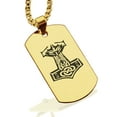 thumbnail image 1 of Stainless Steel Viking Mjolnir (Thor’s Hammer) Dog Tag Pendant Necklace, 1 of 3