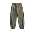 thumbnail image 5 of JTieacloth Mens Casual Stretch Chino Pant Men's Casual Pants Loose Fit Elastic Comfortable Summer Autumn Tapered Ankle Joggers For Daily Wear With Pure Color Design Green, 5 of 5
