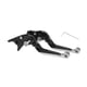 thumbnail image 1 of Palancas de freno y embrague cortas y largas para Yamaha YZF R1 1999-2001, palanca de freno ajustable de motocicleta, aleación de aluminio, mango negro con extremo plateado, 1 of 6
