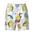 thumbnail image 4 of Lsque Mens Swim Trunks Orange Green Avocado Pattern - Bathing Suit Compression Liner - Beach Swim Shorts Swimwear - (S-3XL) - Stretch Quick Dry -Medium, 4 of 9