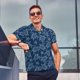 thumbnail image 4 of Balery Sea Turtle Camisa Polo de Hombre con Estampado, de Manga Corta y Tejido Medio, Camisa Tipo Golf Polo-Small, 4 of 6