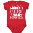 thumbnail image 3 of Inktastic I'm the Worlds Cutest Tax Deduction Pink Hearts Boys or Girls Baby Bodysuit, 3 of 5