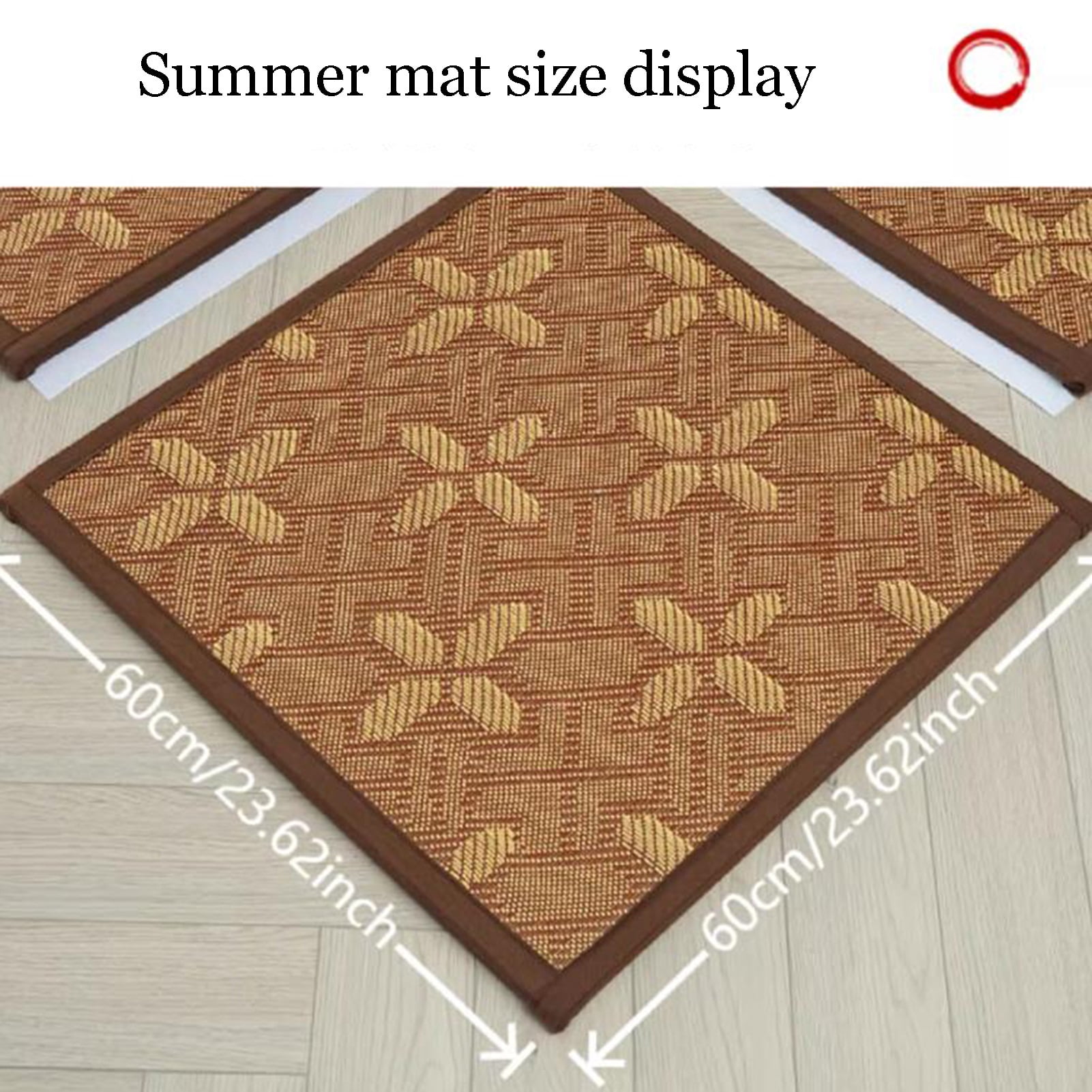 Summer Folding Tatami Floor Mat, Rattan Non-Slip Breathable Carpets, Thicken Crawling Mats for Living Room, Bedroom, Crawling Play Mat