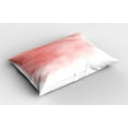 thumbnail image 2 of Ambesonne Peach Pillow Sham 2 Pack, Watercolor Ombre Brush, 26"x20", Coral White, 2 of 3
