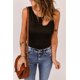 thumbnail image 3 of ABPHQTO Camiseta de tirantes negra asimétrica con hombros descubiertos para mujer, 3 of 5