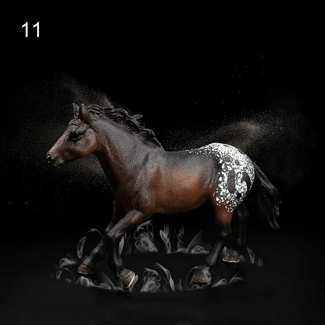 Simulation Animal Cheval Modèle Solide Émulation Action Figure Apprentissage Jouets Éducatifs Enfants (Cheval de CAMARGUE)
