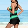 thumbnail image 3 of OAVQHLG3B Tankini Bathing Suit for Womens Swimsuits Boyshort Women Summer Print Strappy Back Tankini Set Two Piece Swimsuits Swimdress, 3 of 6