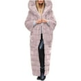 thumbnail image 2 of Usmixi Winter Womens Faux Fur Coat Long Coat for Women Warm Thickened Cozy Fuzzy Furry Hooded Overcoat Long Sleeve Casual Solid Fluffy Plush Coat Fleece Outwear 2023 Faux Fur Coat, 2 of 6