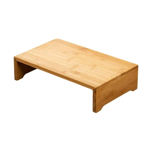 Taburete bajo de madera, pequeño otomano, mueble decorativo, reposapiés versátil debajo del escritorio