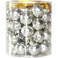 thumbnail image 1 of 48 bolas de adorno irrompibles para árbol de Navidad con lazo para colgar plata, 1 of 4