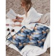 thumbnail image 5 of Waterproof Outdoor Throw Pillows with Inserts 12"x20", Navy Blue Ombre Feather Soft Decorative Pillowcases for Couch Bedroom, Modern Art Leaves Pillow Covers for Sofa Living Room, 5 of 8