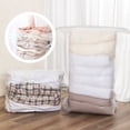 thumbnail image 4 of Stand-up vacuum storage space saver 1 x king size pack Pump-less vacuum sealed storage bag for clothes, duvets, pillows, bedding, blankets, wardrobes etc, saves 80% space, 4 of 8