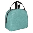 thumbnail image 2 of Sikiie Teal Green Glitter Lunch Bag for Women & Men Adult Insulated Lunch Box, Food Lunch Containers Lunch Tote Bags for Work, Travel, Outdoor, 2 of 8
