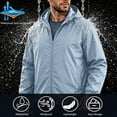 thumbnail image 4 of LONKITO Mens Rain Jackets Windproof Waterproof Windbreaker Packable with Hooded for Travel Hiking Cycling, 4 of 8