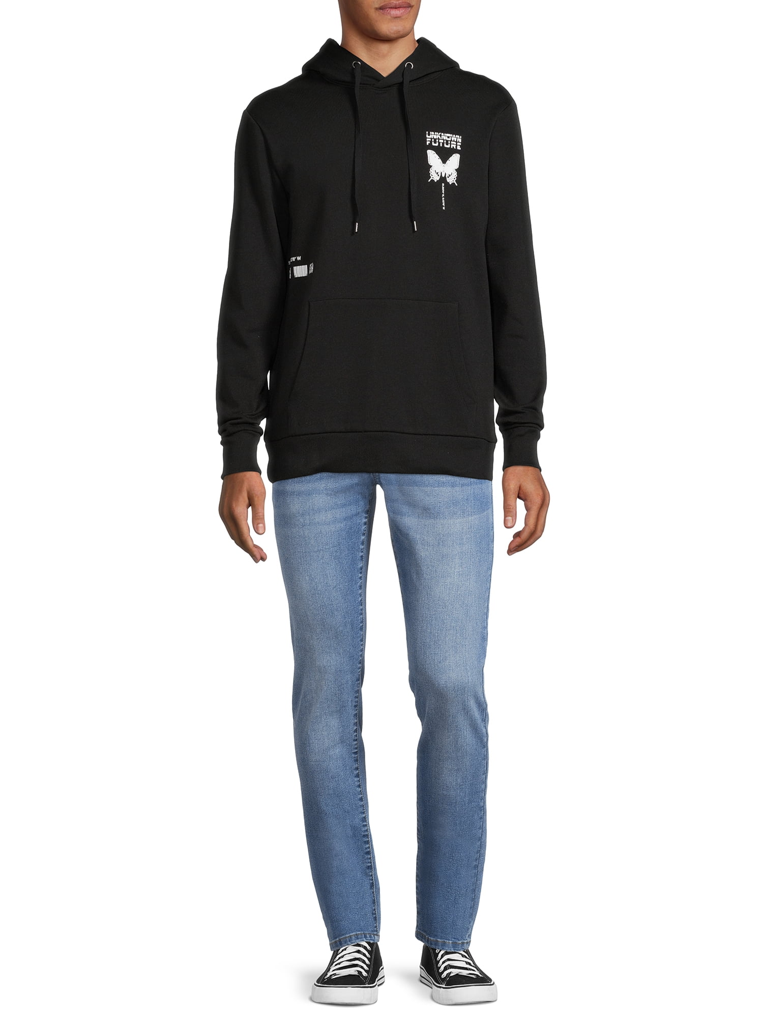 No Boundaries All Gender Graphic Hoodie with Long Sleeves, Men's XS-5XL