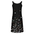 thumbnail image 4 of Tnhcen Women's Retro Print Nightgown V-Neck Sleepwear Sleeveless Pajama Dress 95% Polyester 5% Spandex Home Loungewear S-2XL Multiple Colors Available Black, 4 of 7