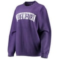 thumbnail image 2 of Women's Pressbox Purple Northwestern Wildcats Comfy Cord Vintage Wash Basic Arch Pullover Sweatshirt, 2 of 3