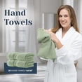 thumbnail image 5 of White Classic Hotel Collection Luxury 8-Piece 100% Turkish Cotton Towel Set, Green, 5 of 8