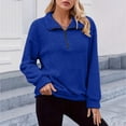 thumbnail image 4 of AloohaidyvioNo Boundaries Womens Fleece Half Zip Sweatshirt Long Sleeve Quarter Zip Sherpa Pullover, Winter Warm Casual Fuzzy Sweatshirts, 4 of 5