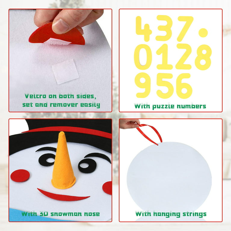 Your Christmas Countdown on X: Felt Snowman - Wall hanging Kit with  stick-on decorations ⛄️⛄️  ⛄️⛄️ #ChristmasOrnament # Snowman #Christmas #Kids  / X