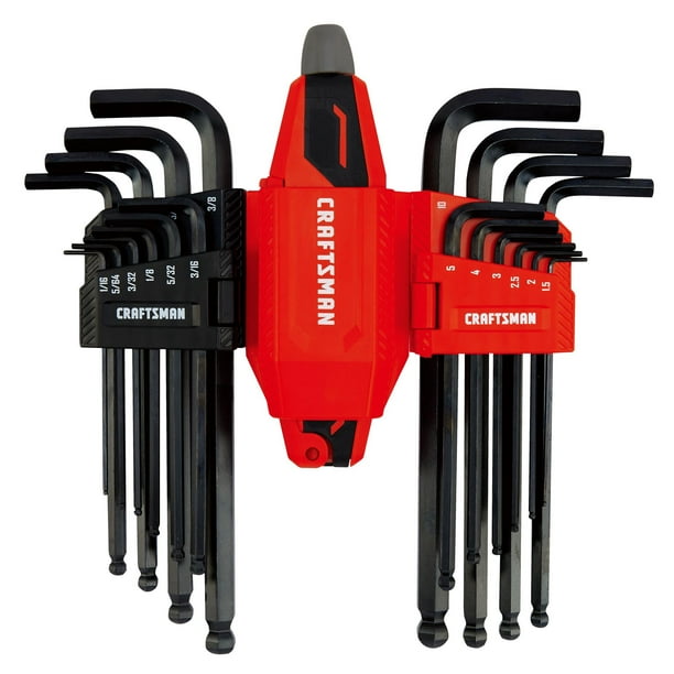 Juego de llaves hexagonales CRAFTSMAN, llave Allen universal en L a T, 20 piezas