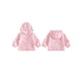 thumbnail image 6 of RUINIXCW Toddler Girl Fall Jacket Flower/Rugby Print Hooded Zipper Long Sleeve Coat, 6 of 8