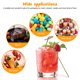 thumbnail image 2 of 200 unidades de palillos desechables de bambú anudados de 10,5 cm, gruesos, para cóctel, fruta, aperitivos, bebidas y comida. Ideales para fiestas (Bambú cian)., 2 of 7