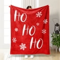 thumbnail image 4 of Wiueurtly Couvertures de Noël Rouge Blanc Flocons de Neige Rennes Confort Couverture de Noël Chaude Confortable Décoration de Maison d'Hiver Couvertures de Noël, 4 of 9
