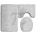 thumbnail image 1 of ABPHQTO Matriz digital de símbolo PI Juego de alfombras de baño de 3 piezas Alfombra de baño Alfombra de contorno y tapa de inodoro, 1 of 2