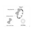 thumbnail image 5 of Sterling Silver Bow Knot Ring for Women with Cubic Zirconia Anniversary Ring Open Bow Design Polished Ring Accented with Sparkling CZ Stones Fine Jewelry, 5 of 5