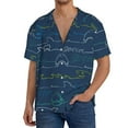 thumbnail image 3 of KLL Shark Print Men's Shirt Short Sleeve Button Down Summer Cuba Beach Shirts- 4X-Large, 3 of 7