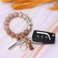 thumbnail image 4 of SUGUANGHUI 2PCS Silicone Beaded Keychain Wristlet Key Ring Bracelet Cute Daisy Car Key Chain Holder for Women Girls , PACKAGE Includes 2 key Chain sets, 4 of 6