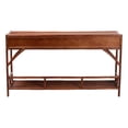 thumbnail image 5 of bali & pari Brier Marbled Tortoise Natural Rattan Console Table, 5 of 10