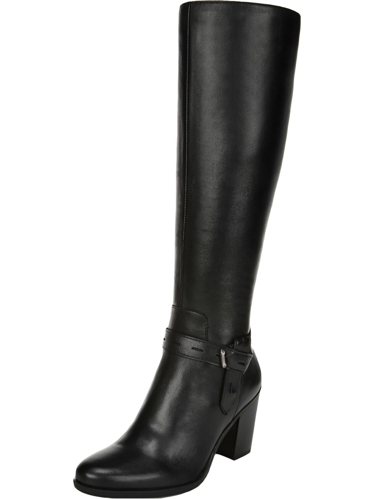 Naturalizer Womens Kamora Leather Knee-High Boots Black 9 Wide (C,D,W ...
