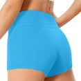 thumbnail image 2 of Dwellite High Waist Athletic Biker Shorts for Girls Yoga Casual for Kids Teen Summer Comfy Gymnastics Shorts 5-13Y Blue 150, 2 of 6