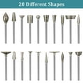 Diamond Burr Set,Hakkin 20Pcs Diamond Grinding Burr Stone Carving Bits