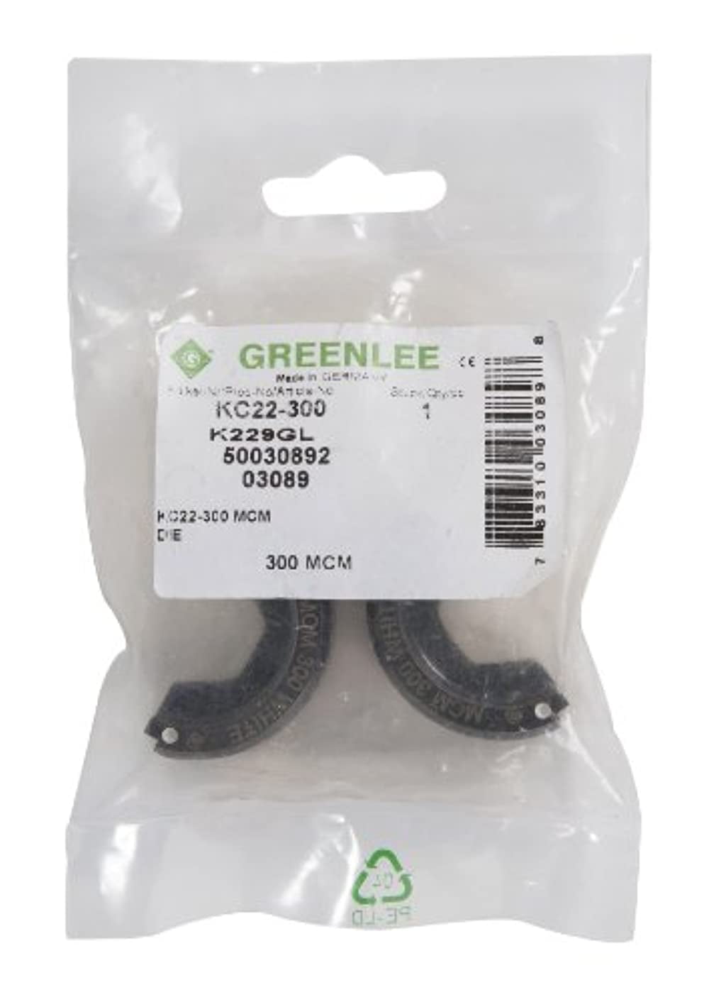 Greenlee KC22-300 CRIMPING TOOL DIE