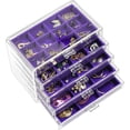 thumbnail image 1 of Joyero ProCase, organizador de pendientes, 5 cajones, color morado, 1 of 6